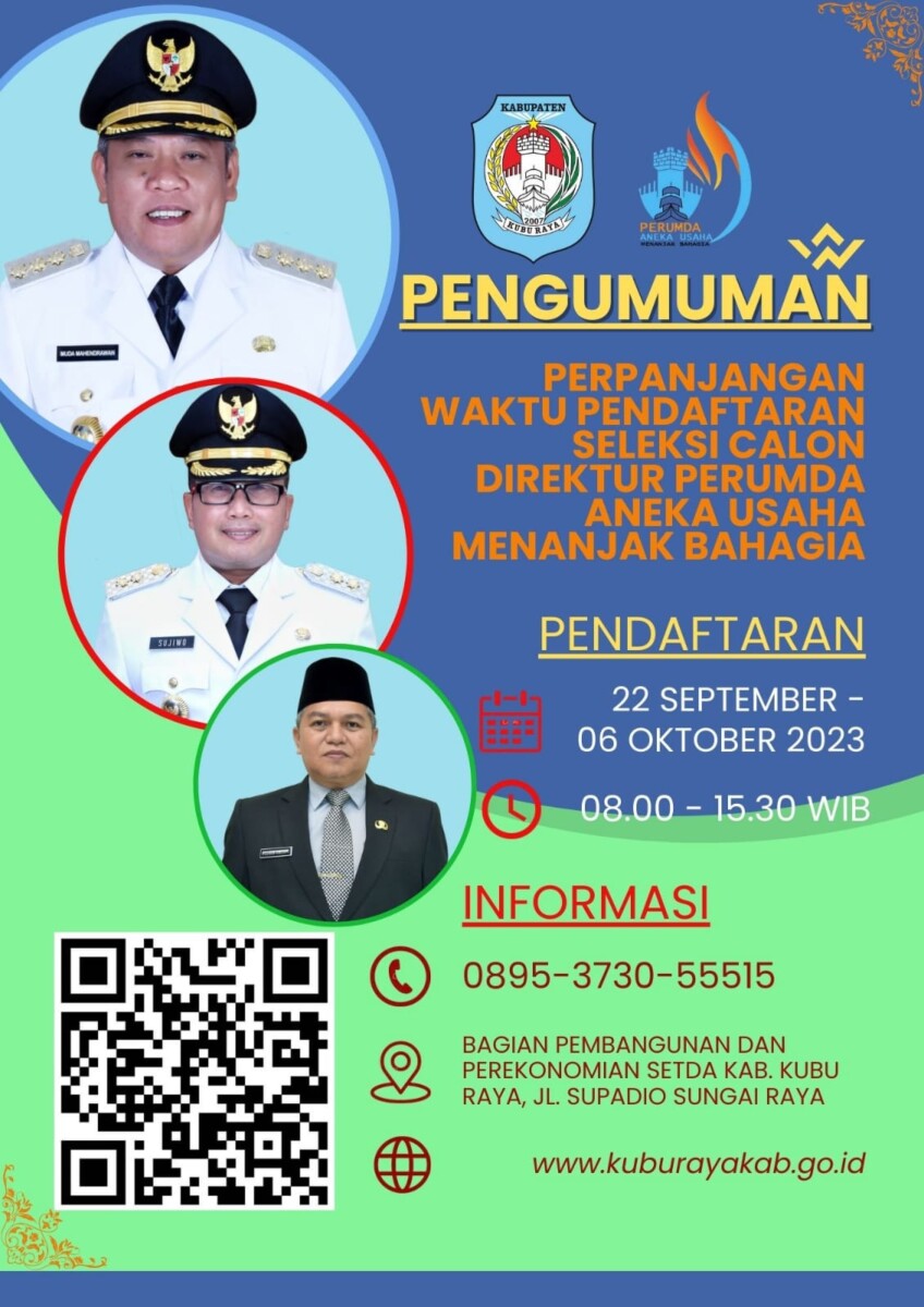 PERPANJANGAN WAKTU PENDAFTARAN SELEKSI CALON DIREKTUR PERUMDA ANEKA USAHA MENANJAK BAHAGIA