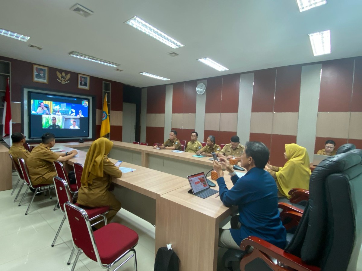 Rapat Koordinasi Pengendalian Inflasi Daerah Tahun 2025 Via Zoom Meeting Bersama Kementrian Dalam Negeri