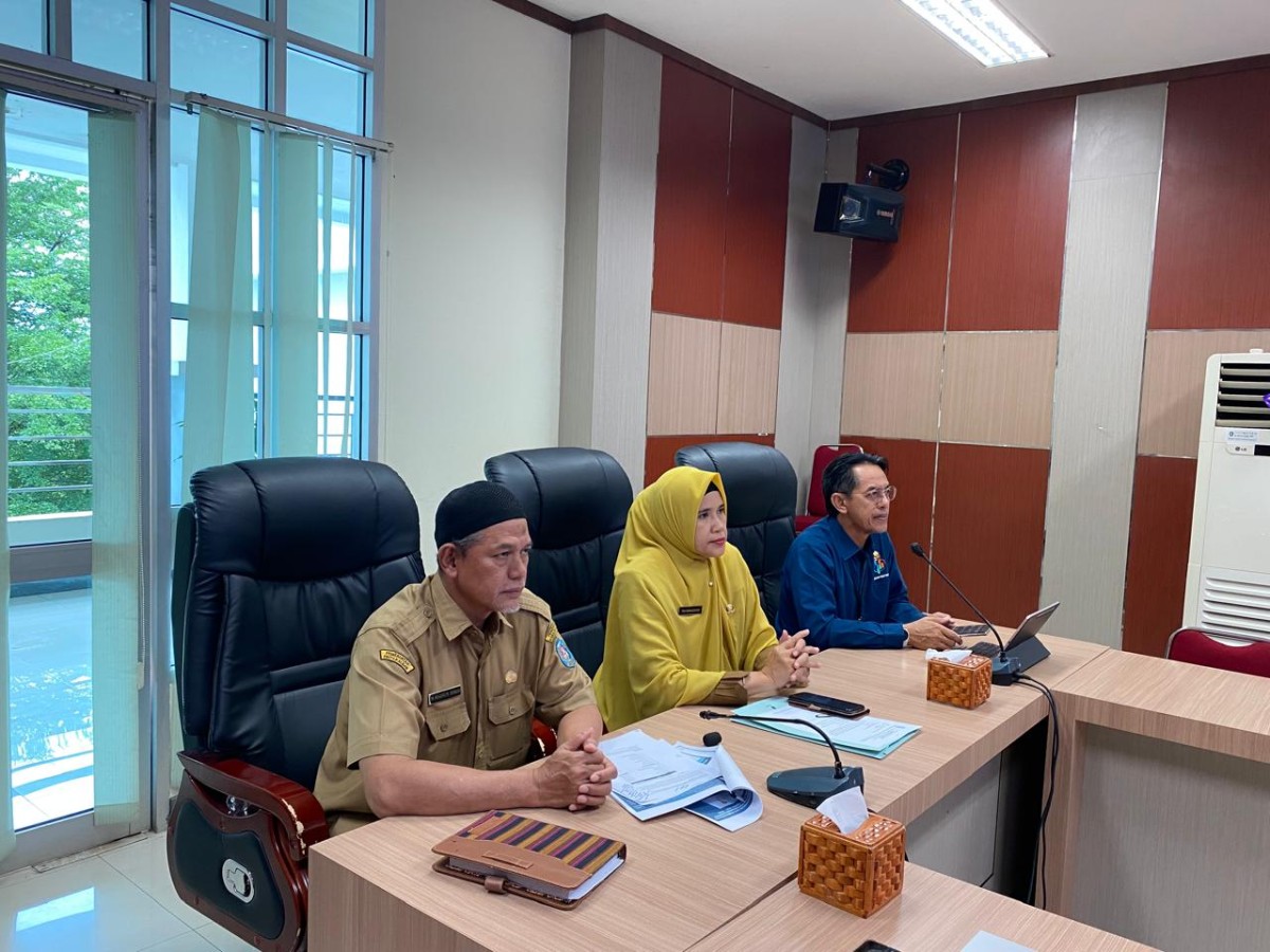 Rapat Koordinasi Pengendalian Inflasi Daerah Tahun 2025 Via Zoom Meeting Bersama Kementrian Dalam Negeri