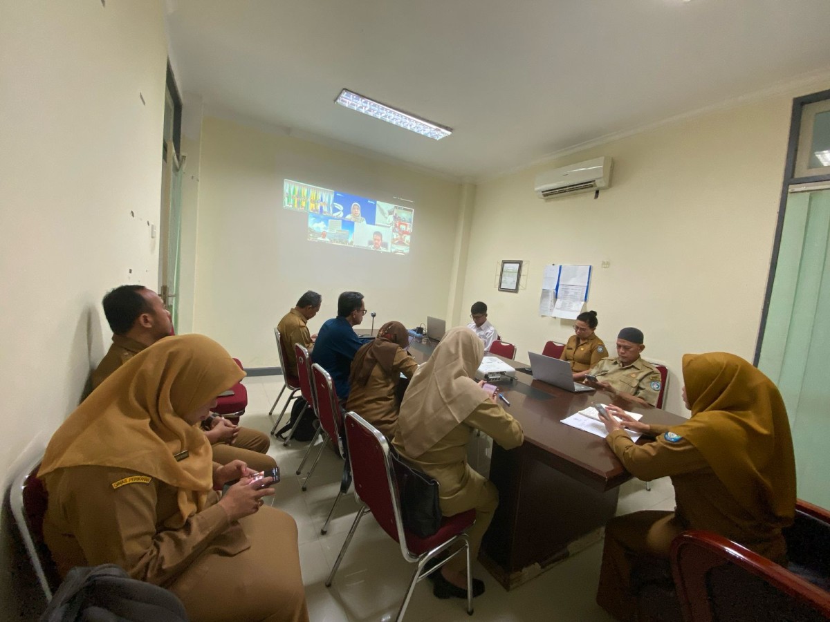 Rapat Koordinasi Pengendalian Inflasi Daerah Tahun 2025 Via Zoom Meeting Bersama Kementrian Dalam Negeri