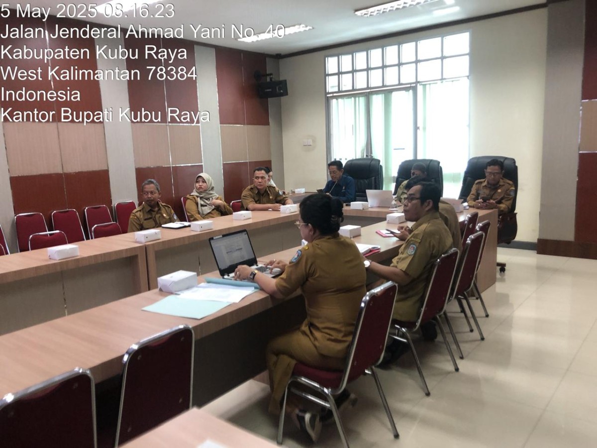 Rapat Koordinasi Pengendalian Inflasi Daerah Tahun 2025 Via Zoom Meeting Bersama Kementrian Dalam Negeri