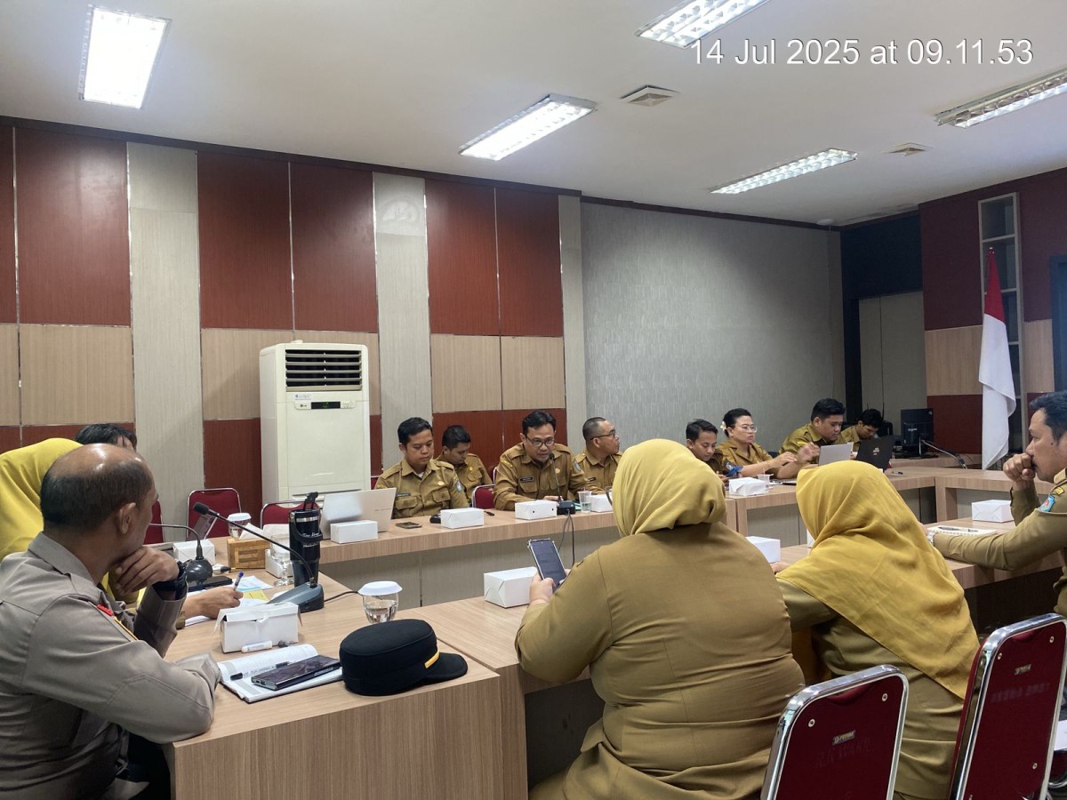 Rapat Koordinasi Pengendalian Inflasi Daerah Tahun 2025 Via Zoom Meeting Bersama Kementrian Dalam Negeri