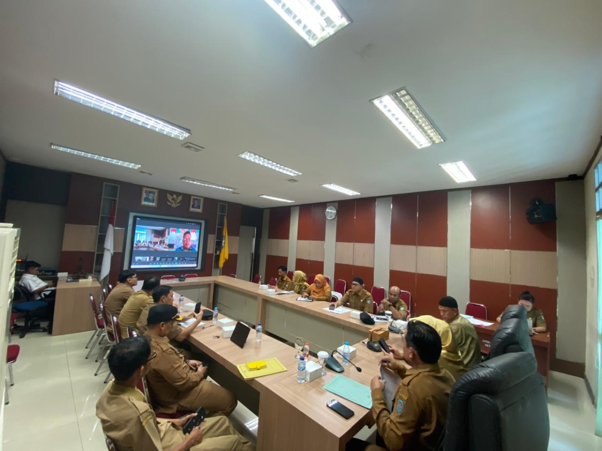 Rapat Koordinasi Pengendalian Inflasi Daerah Tahun 2025 Via Zoom Meeting Bersama Kementrian Dalam Negeri