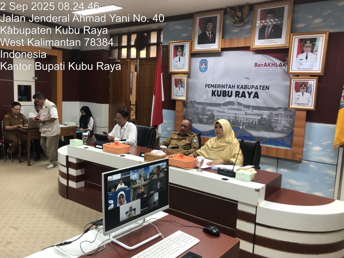Rapat Koordinasi Pengendalian Inflasi Daerah Tahun 2025 Via Zoom Meeting Bersama Kementrian Dalam Negeri