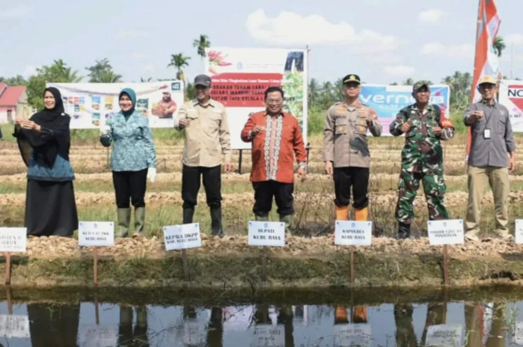 Pelaksanaan Gerakan Tanam (Gertam) Cabai Rawit Serentak Forum KUPONWAH Secara Hybird