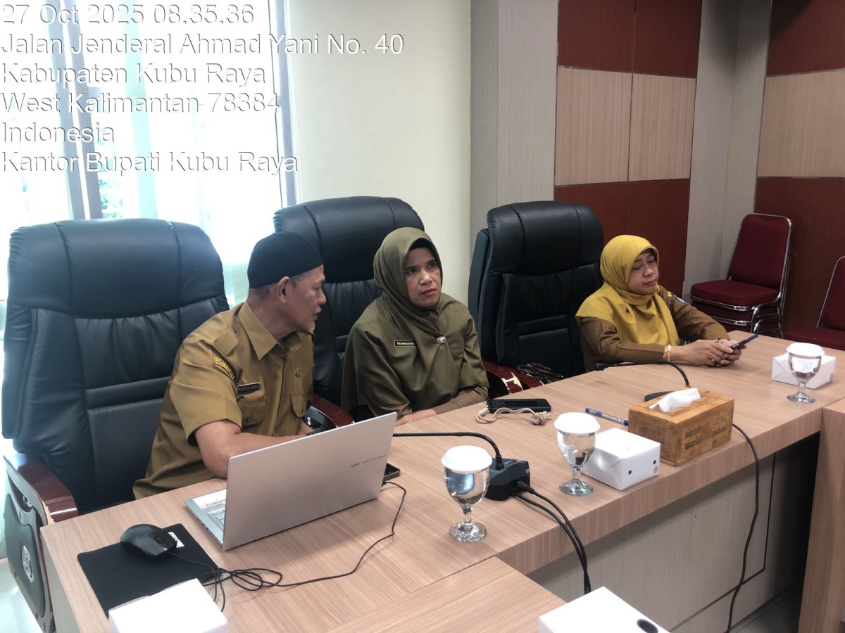 Rapat Koordinasi Pengendalian Inflasi Daerah Tahun 2025 Via Zoom Meeting Bersama Kementrian Dalam Negeri