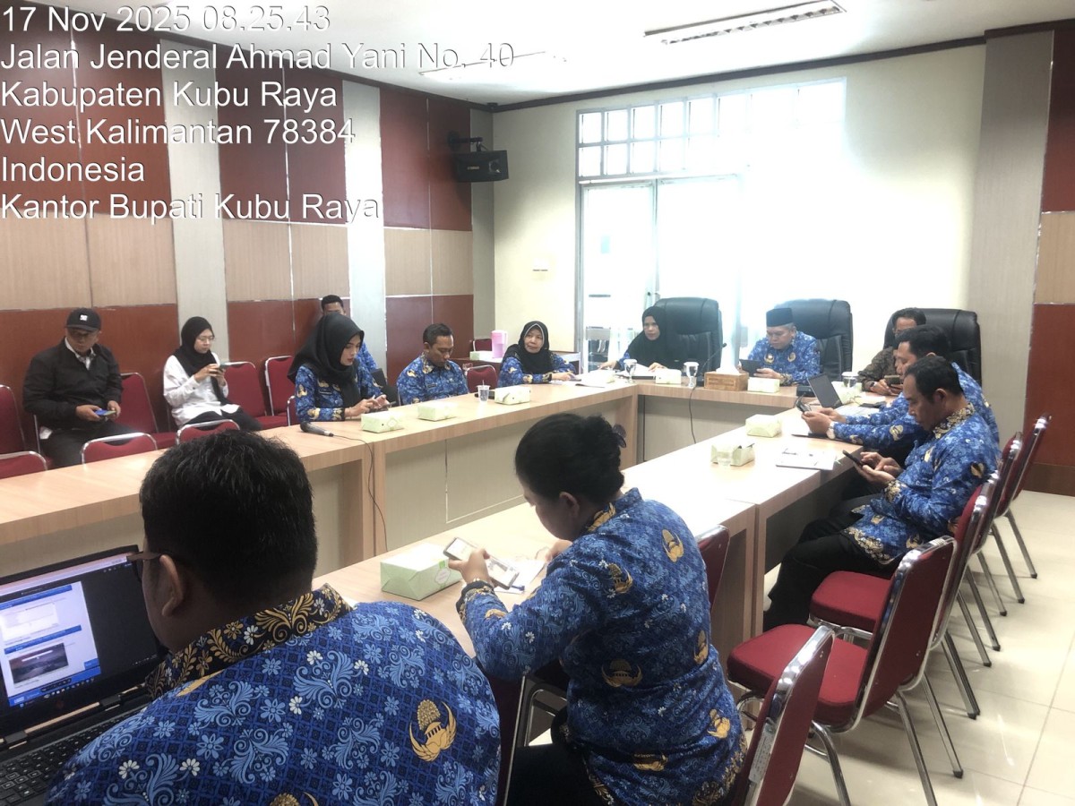 Rapat Koordinasi Pengendalian Inflasi Daerah Tahun 2025 Via Zoom Meeting Bersama Kementrian Dalam Negeri